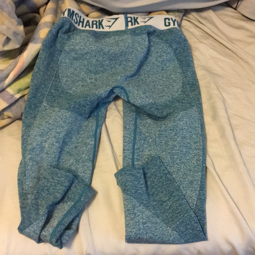 Gymshark Flex Cropped Legging in Teal - Picture 4 of 4